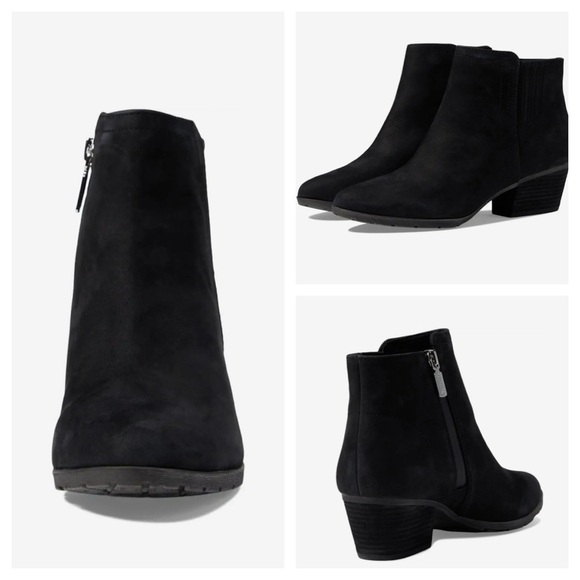 Blondo Womens Valli 2.0 Black Suede Waterproof Zip Ankle Booties Size 7.5 M - Picture 1 of 12